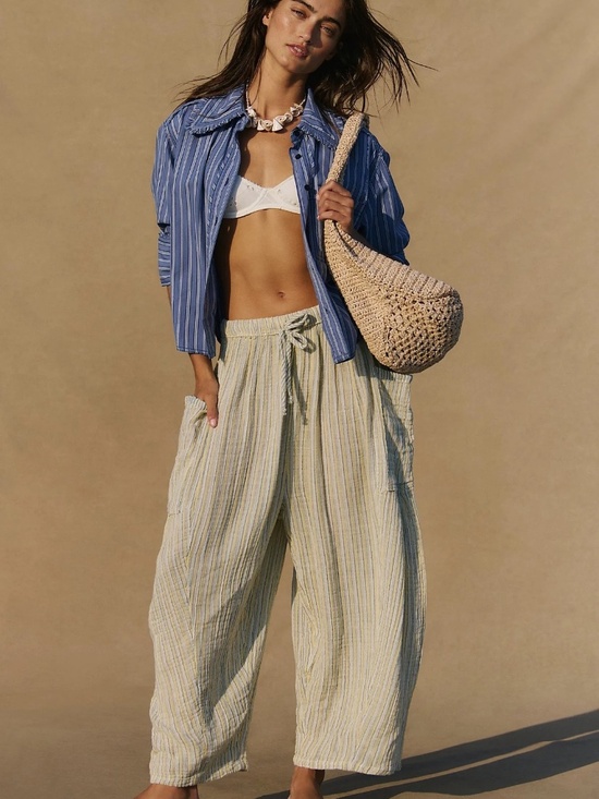 Free People Pants - Free People Quinn Pants in CHAMOMILE COMBO